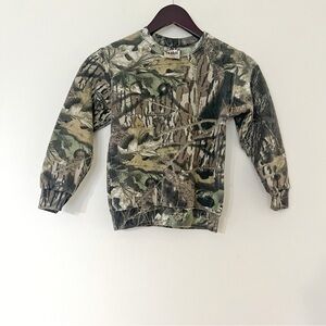 Vintage Kids Mossy Oak Camo Classics Crewneck Sweatshirt